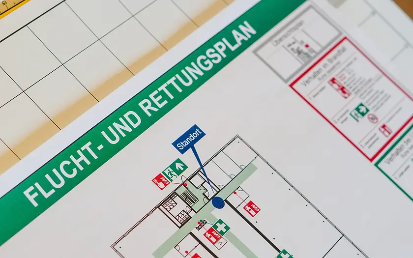 Flucht- und Rettungspläne